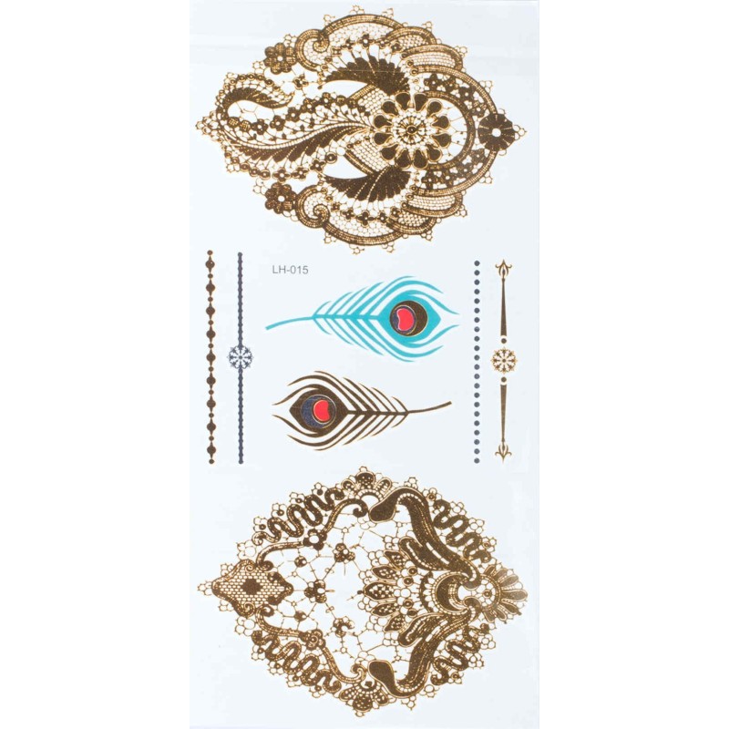 Lace & Peacock Feather