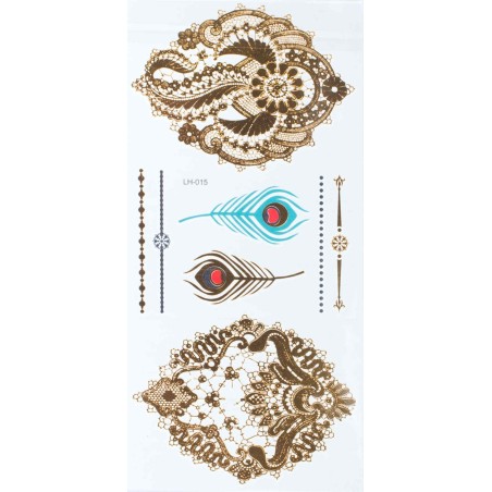 Lace & Peacock Feather